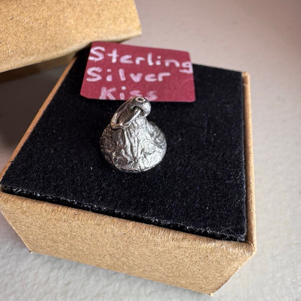 vintage JCF sterling silver hershey’s kiss mini charm pendant